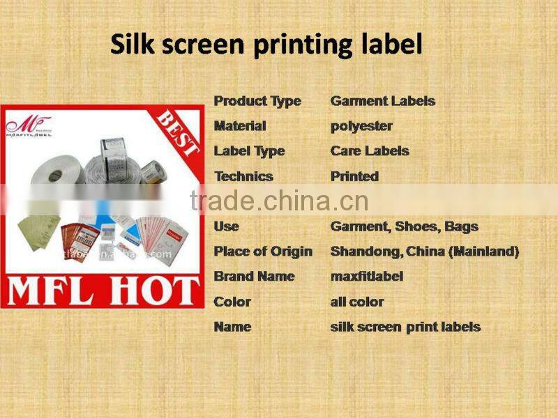 China cheap wash care labels for clothing garment printing labels