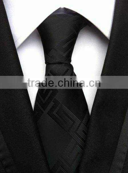 HDYF-28 Black floral woven men's neck tie