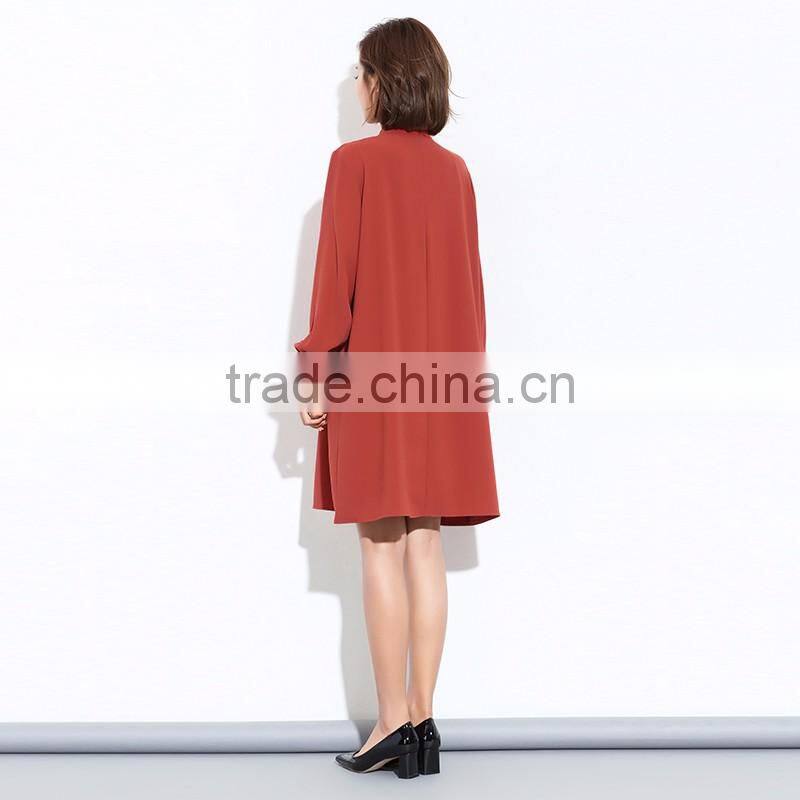 2017 new design ladies red chiffon long dress for women