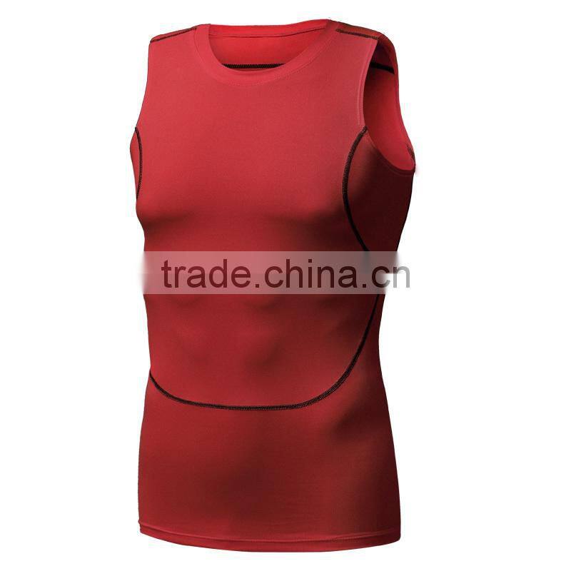 Wholesale fashion polyester sports fitness tank top men summer