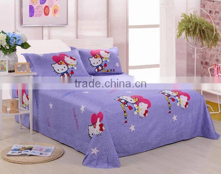 Hello kitty cute cat print bedding set for kids