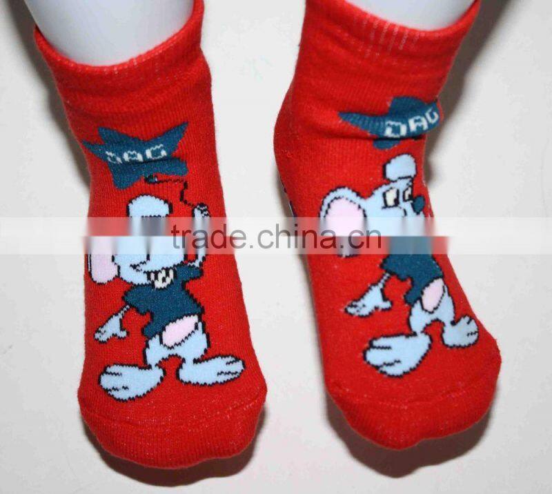 Cartoon tube gel baby full terry socks