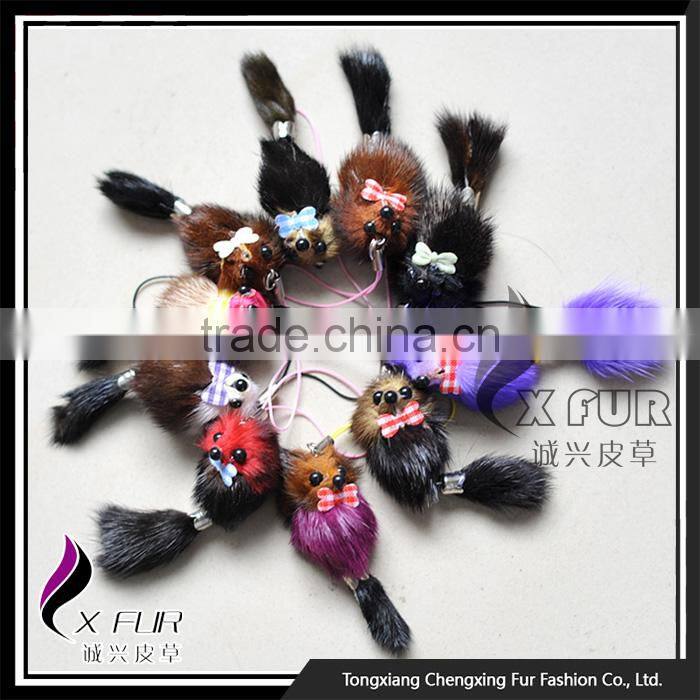 CX-P-24 Wholesale In Bulk Promotional Large Size Mink Fur Mobile Phone Adornment Gift