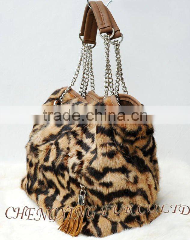 CX-H-07 Genuine Rabbit Fur Fashion 2017 Ladies Handbags