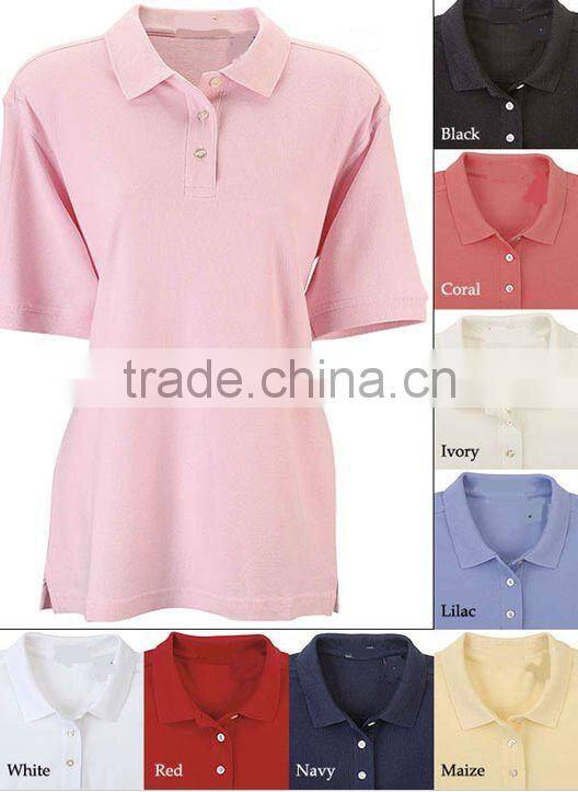 Multi-Color Lady's Plain Polo T-Shirt