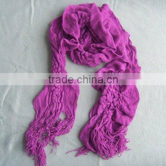 hot pink scarf with ball