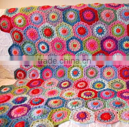 2017 high quality soft hand crochet blanket