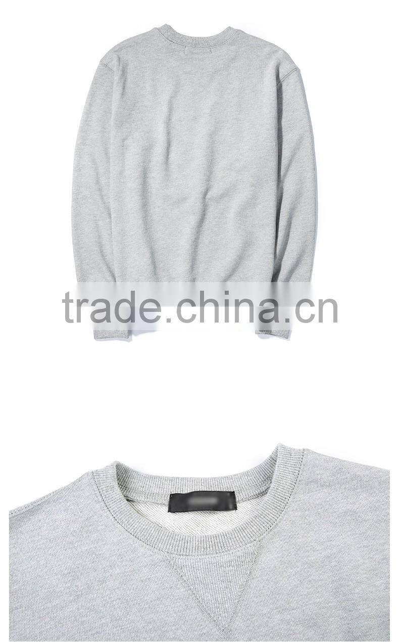 2017 french terry comfort color custom wholesale crewneck pullover no hood sweatshirt