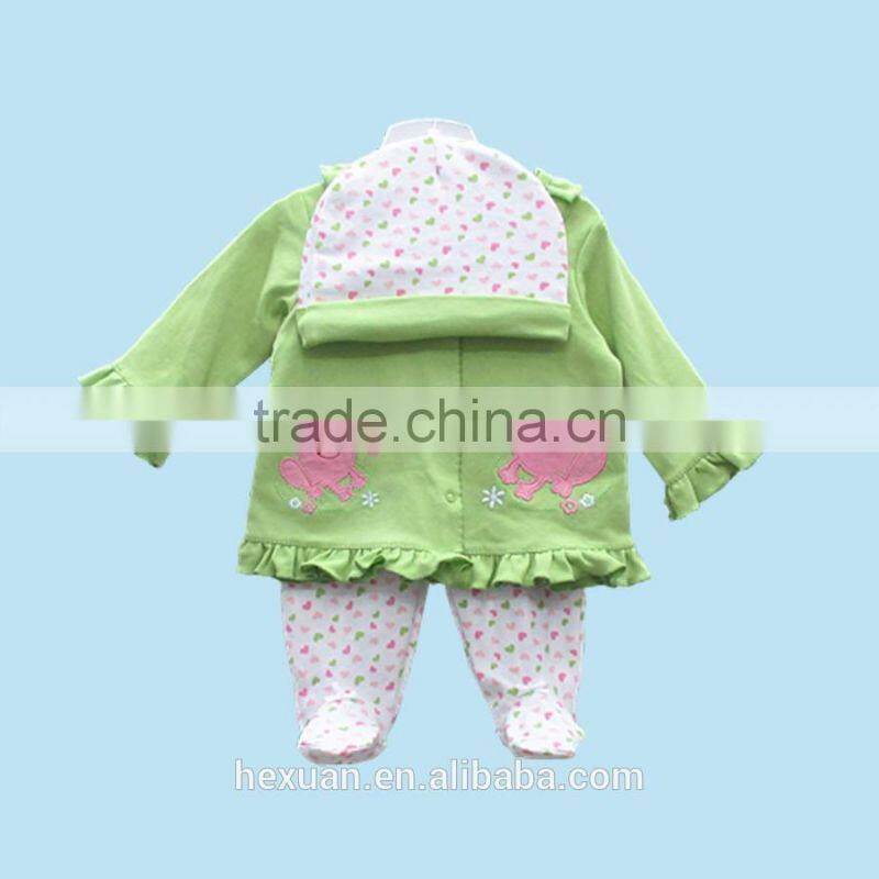 100% cotton Wholesale High Quality Spring Autumn 3PCS/Set Newborn Infant Baby Boy Girl Suits
