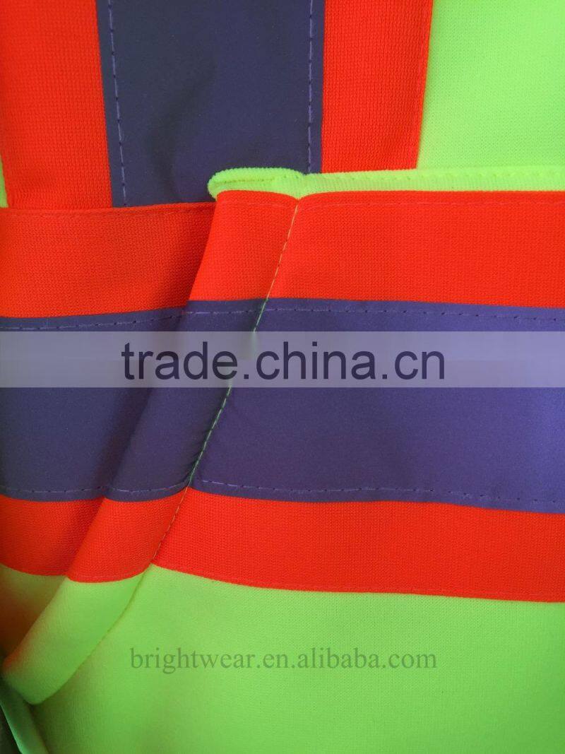 100%polyester inner brush fleece hi vis sweatshirt ANSI CLass 3