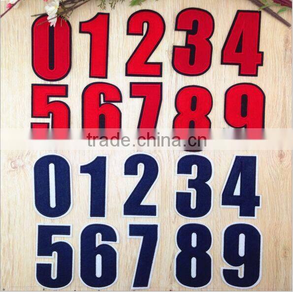 Hiqh Quality Wholesale Embroidery Number Patches