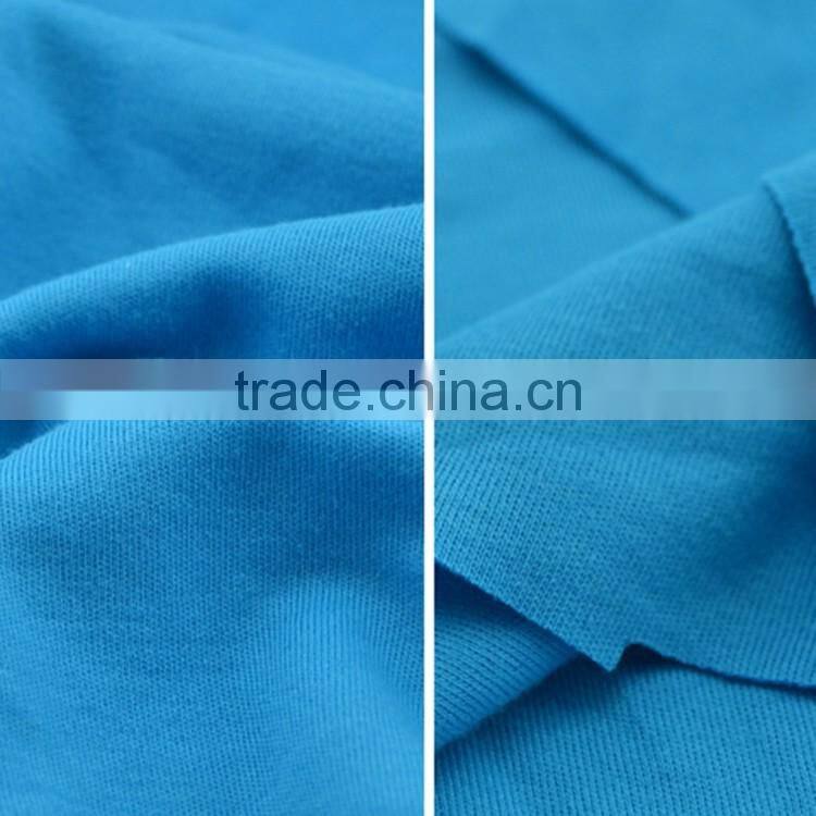 China factory shaoxing T shirt fabric 100% knit combed cotton single jersey fabric