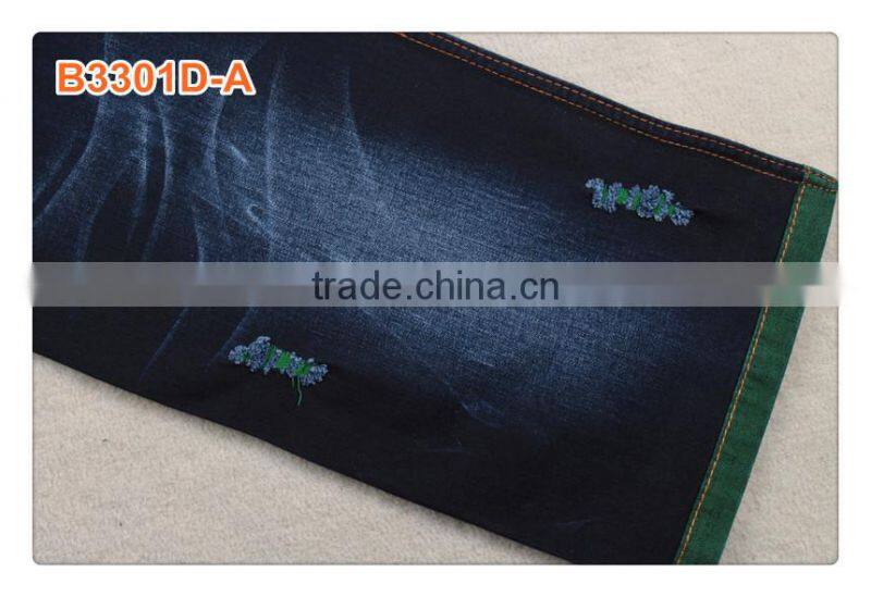 Trendy new style 2017 china suppliers cotton textile fabric lycra denim fabric wholesale price for jeans