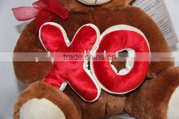 stuffed plush teddy bear toys wholesale with bow