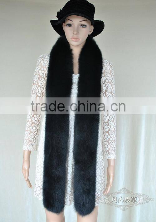 YR478 Top Quality Genuine Fox Fur Luxury Long Boa Scarf