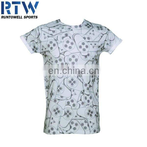 Free printing 100% polyester short sleeve T-shirt