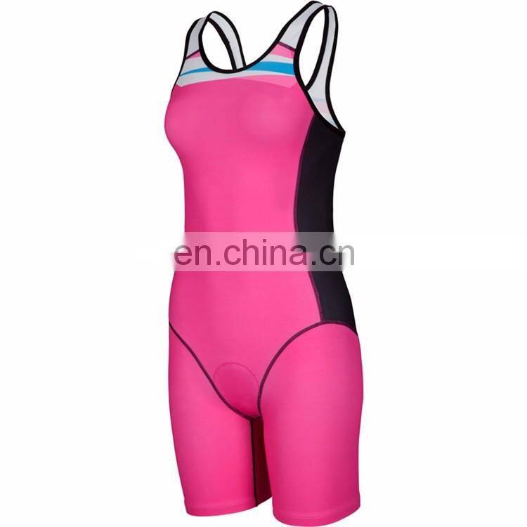 Customized vivid patterns and bright color triathlon wear for women