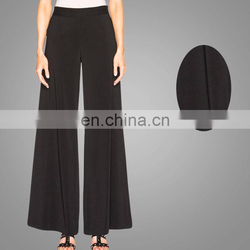 New Latest Muslim Design High Waist Pants Palazzo Trousers Wide Leg Pants Plus Size Black Trousers Feet Trousers Ankle Length