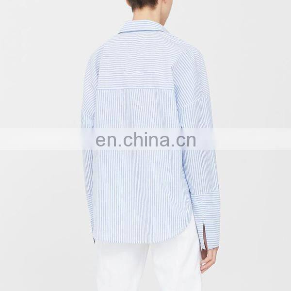 New model shirts 100% cotton oversize dart detail cotton shirt