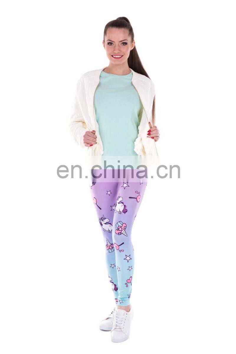 Unicorns and sweets fancy sexy mix crossfit print high quality sale pants girls stylish denim yoga pants women leggings