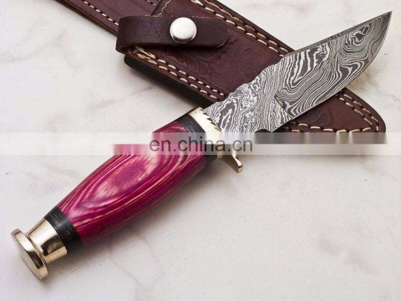 Damascus knifes - CUSTOM HANDMADE HUNTING DAMASCUS KNIFE