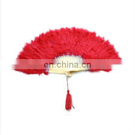 Indian stage performance belly dance fan accessory with feather P-9021#