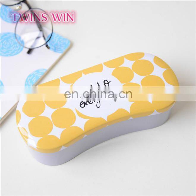 Uruguay New design low price Accept Custom Print Logo novelty foldable metal eyeglass case for reading glass