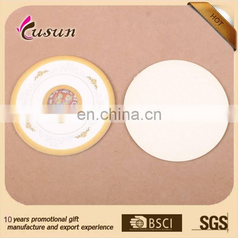 Chinese manufacture cheap promotion gifts cardboard paper cup pad coaster