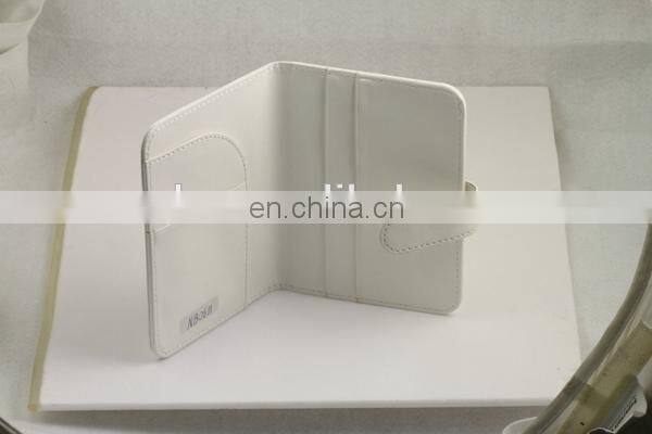 DESIGN WHITE PATTERN BIRD FLOWERS LEATHER WALLET WITH PRINTING