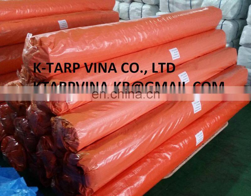 PE TARP ORANGE COLOR - TRUCK COVERING TARP - 170 GSM - 5x20m - 200 SQM, TO JORDAN