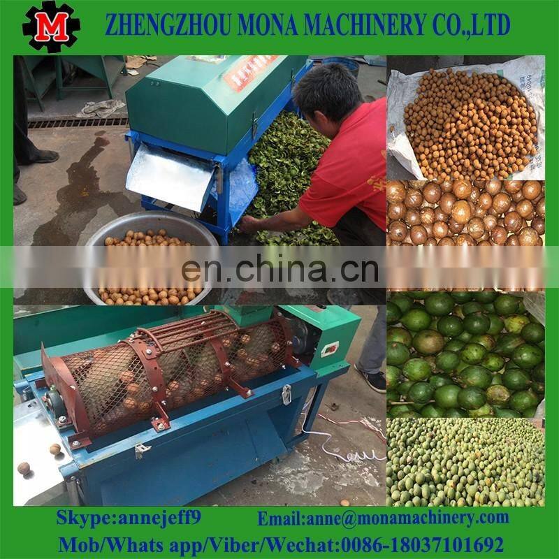 Automatic fresh green walnut skin peeling machine with cleaning Features