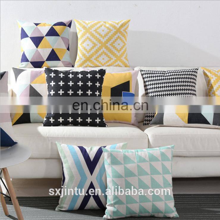 Home decorative Custom Printed Linen Sofa Throw Pillow case cover