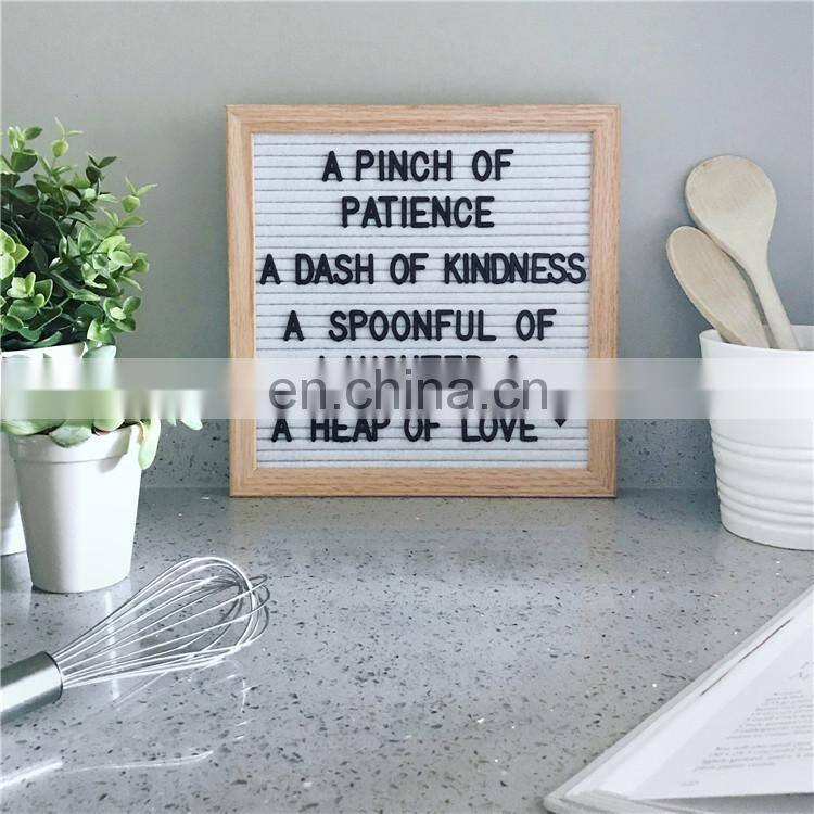 10x10 Sorting Case Precut Letters Custom Black Oak Frame changeable felt letter boards with Emoji letters