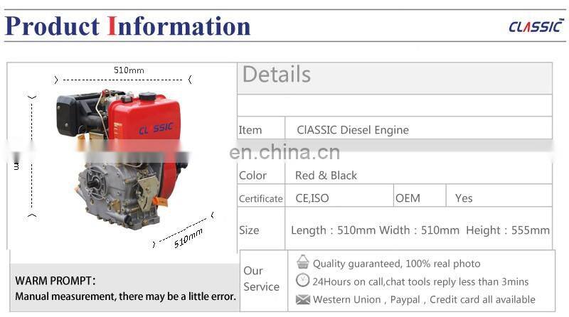 BISON CHIAN Air Cooled 188F 12 HP Diesel Engine