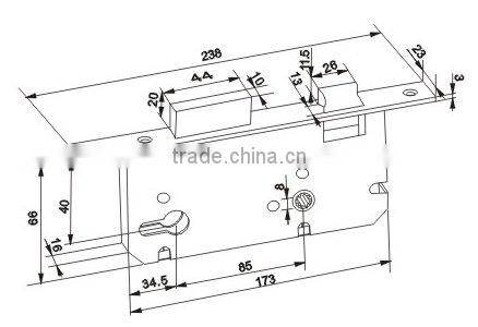 TRUST High Security PB Finished 85X40mm mortise door lock