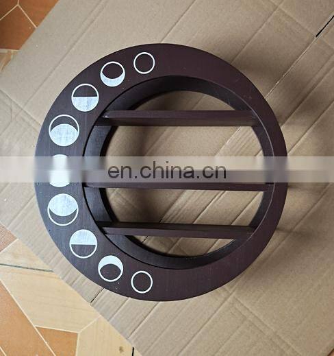 Wall Mounted Moon crescent Shelf Wooden Floating Shelves Hanging Storage Display Shelf
