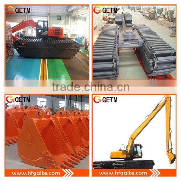 Heavy construction machinery Floating excavator China supplier of amphibious pontoon