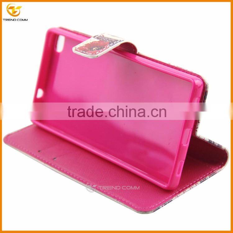 Hot selling pu+silicone case for Huawei P8