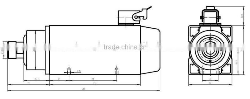 2.2kw air cooling spindle (GDZ93*82-2.2kw )