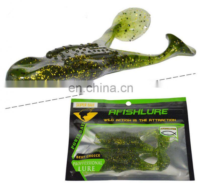 Amazon 9 Colors Choice 105mm 13g Artificial Bait Llastic Lure 2pcs/lot Leurre Souple Rayfrog Black Fish Killing Soft Bait