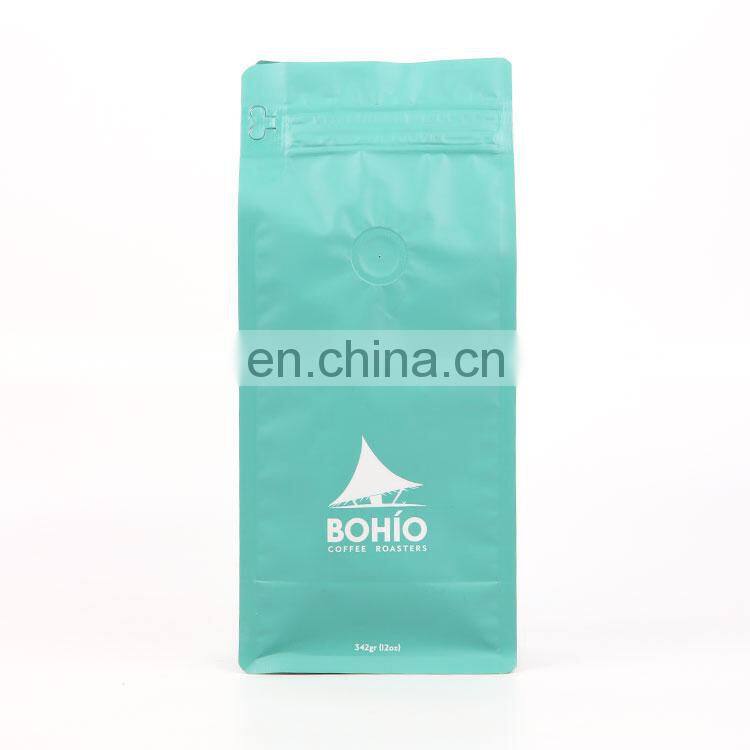 Eco-friendly wholesale side gusset custom printing aluminum foil coffee bag one way valve side gusset packaging pouches