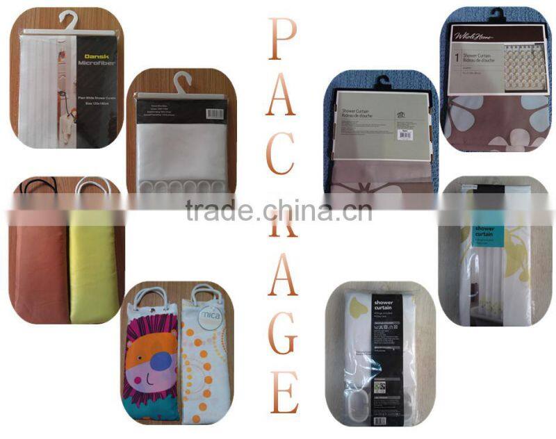 Polyester digital printed shower curtain luxury colorful shower curtains