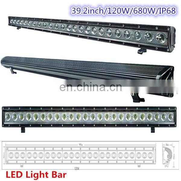 LED light bar 30W 60W 90W 120w spot combo beam single row for auto Automotive CRE E LANTSUN
