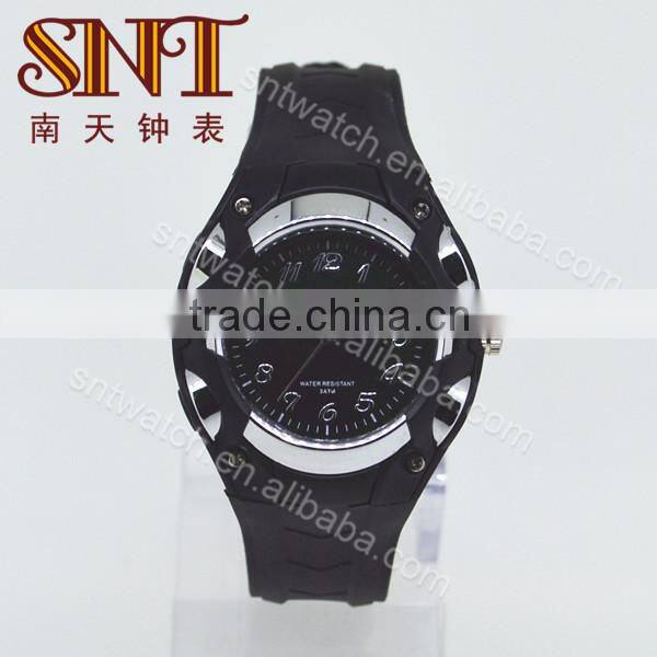 Hot sale plastic watch with black strap