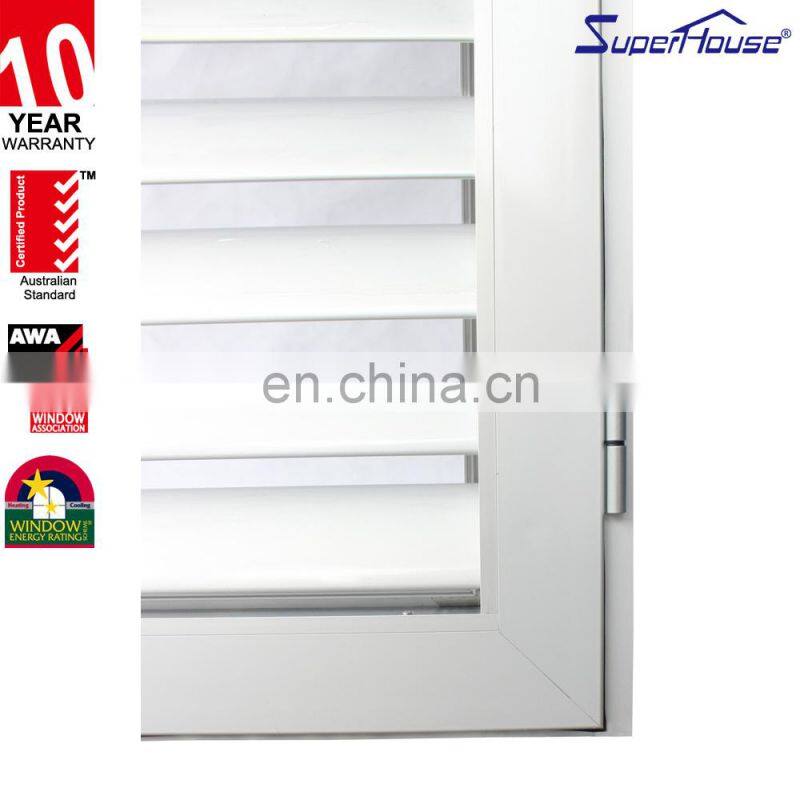 Superhouse Special Aluminium Exterior Aluminium Vented Loure Door With Chinese Best Workmanship