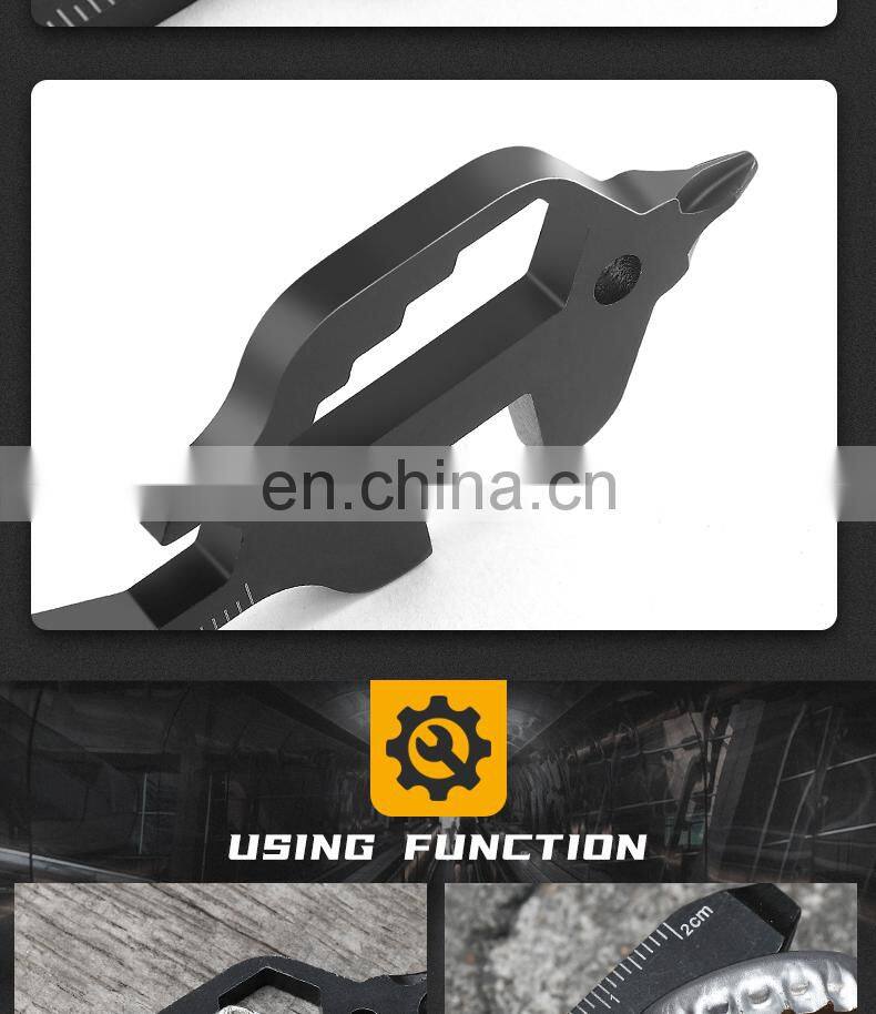 Stainless Steel Multifunctional Tools Outdoor Camping Portable Screwdriver Head Pocket Tools Gift