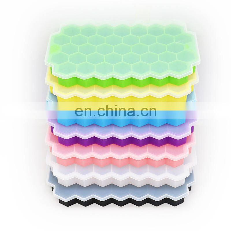 Honeycomb Ice Cube Trays with Removable Lids Silicone Ice Cube Mold