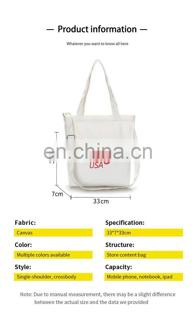 Manufacturers direct sales Custom Logo Single shoulder sloping canvas bag shoulder strap adjustable shopping bag