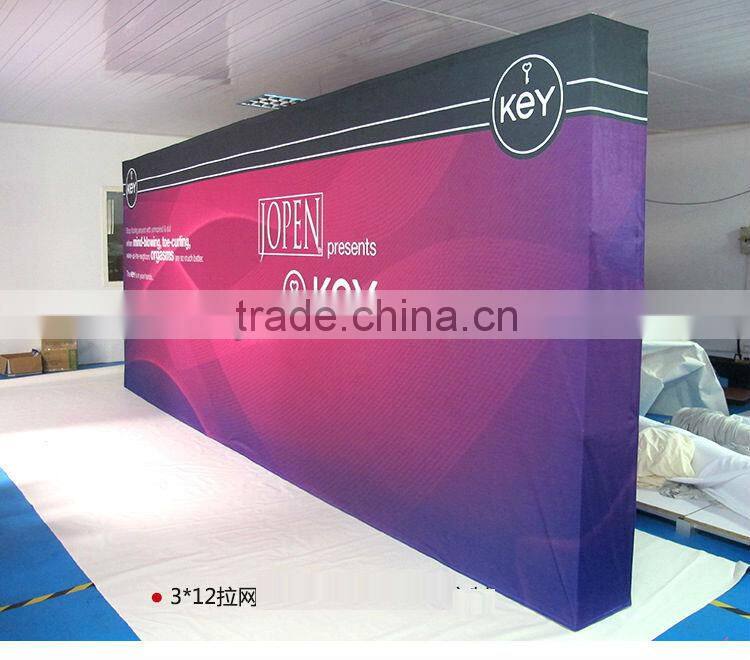 exhibition booth trade show display stand, 3*3 Trade Show pop up display backdrop wall