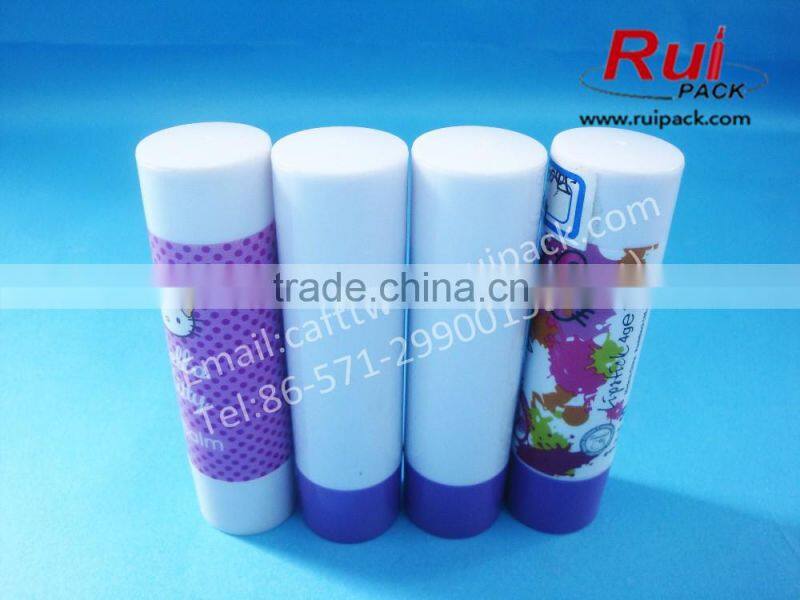 Round shiny silver lipstick tube with big clear cover, silver lip cream tube with large transparent cap